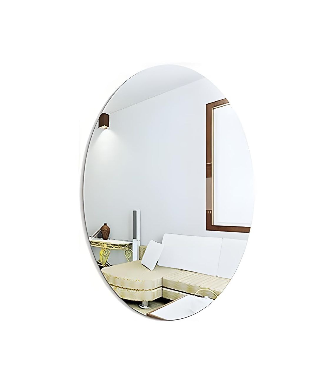 Pack of 3 Combo 20 X 30 Cm Magic Foldable sticker Mirror Oval Shape