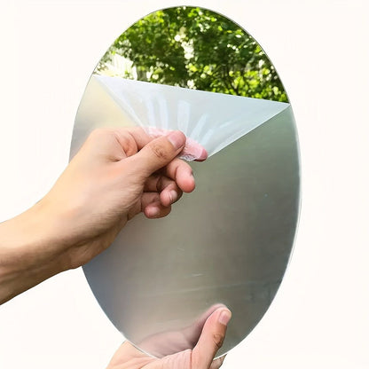 Pack of 3 Combo 20 X 30 Cm Magic Foldable sticker Mirror Oval Shape