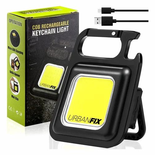 800 Lumen Rechargeable COB Keychain Work Light with 3 Lighting Modes, Magnetic Base, Keyring LED Torch Keychain Flashlights Mini Work Light for Workshop, Repairing, Emergency